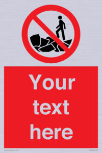 Custom No climbing on rocks